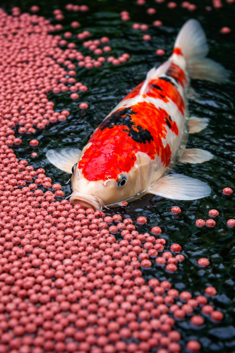 floating feed for Japanese koi